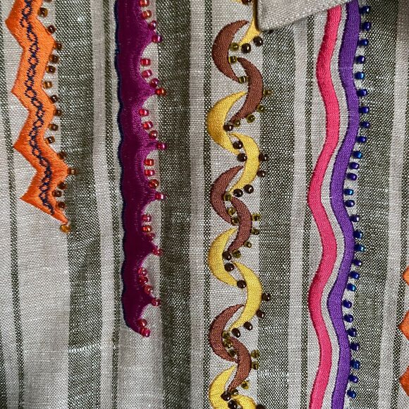 Vintage I.B.Diffusion Linen Jacket/ Maxi Skirt L Lagenlook Boho Artsy Prairie - Picture 12 of 16